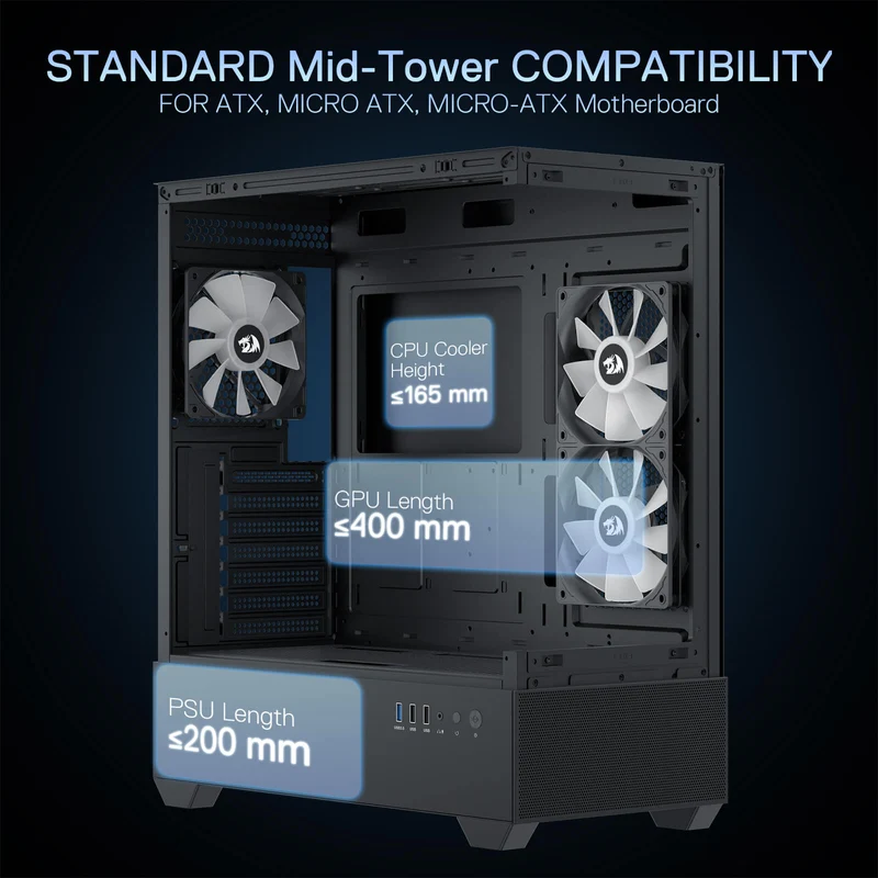 REFLECT FLOW CA606 ATX Gaming PC Case