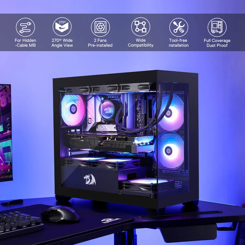 GRINDOR GC218M M-ATX Gaming PC Case