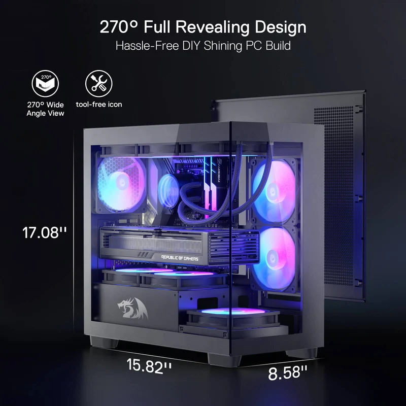 GRINDOR GC218M M-ATX Gaming PC Case