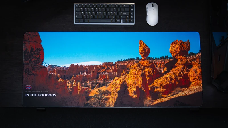 "In the Hoodoos" — America 250 Deskmat