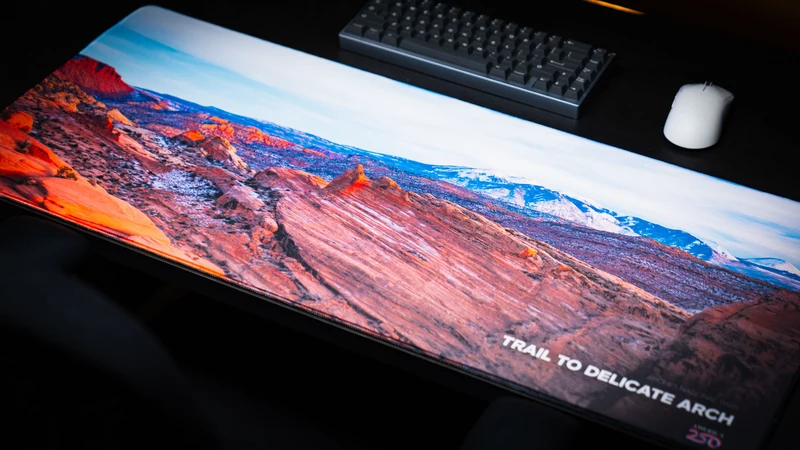 "Trail to Delicate Arch" — America 250 Deskmat