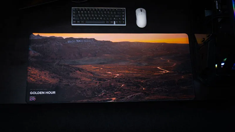 "Golden Hour from Delicate Arch" — America 250 Deskmat