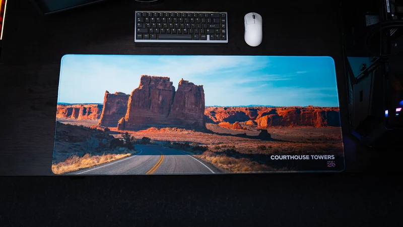 "Courthouse Towers" — America 250 Deskmat