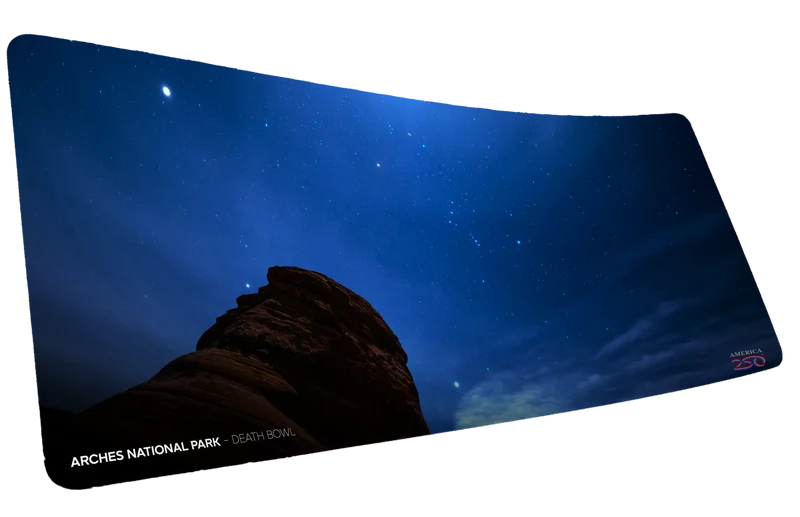 "Night Sky from the Death Bowl" — America 250 Deskmat