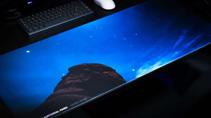 "Night Sky from the Death Bowl" — America 250 Deskmat