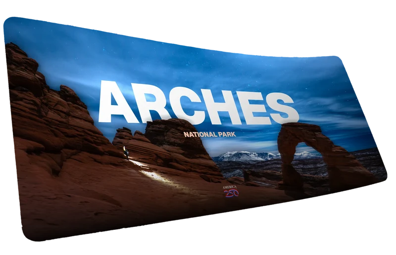 "Arches Night" — America 250 Deskmat
