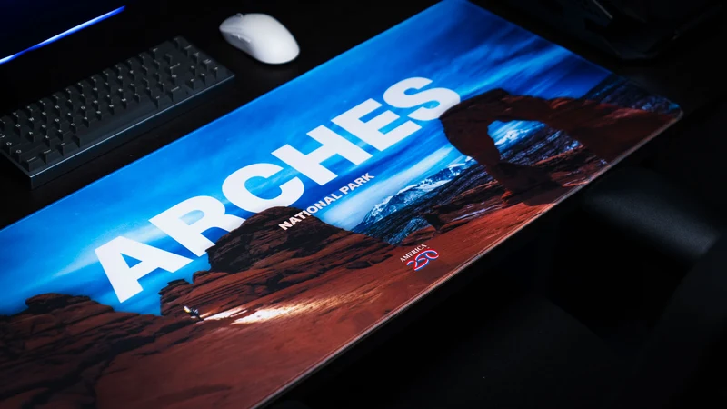 "Arches Night" — America 250 Deskmat