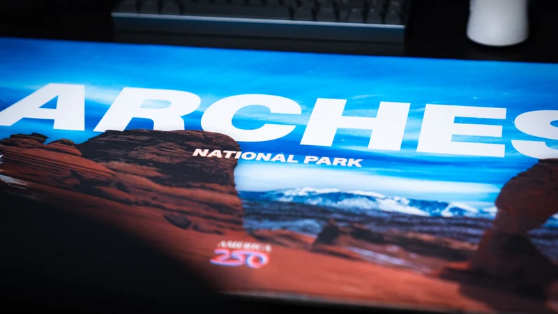 "Arches Night" — America 250 Deskmat