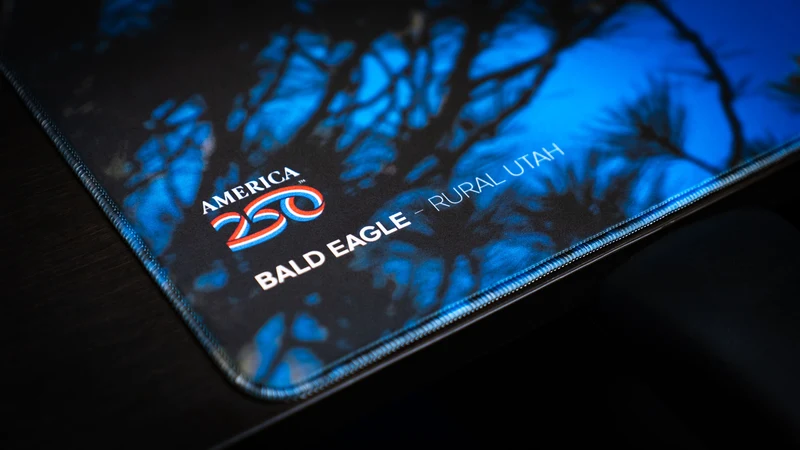 "Bald Eagle in Flight America 250 Animal Collection" — Animals Deskmat