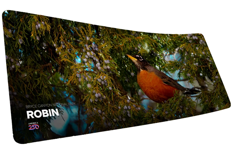 "American Robin America 250 Animal Collection" — Animals Deskmat