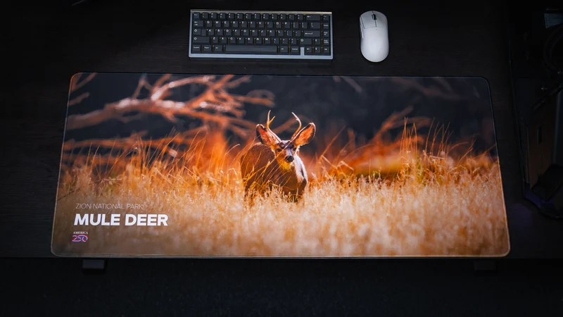 "Mule Deer America 250 Animal Collection" — Animals Deskmat