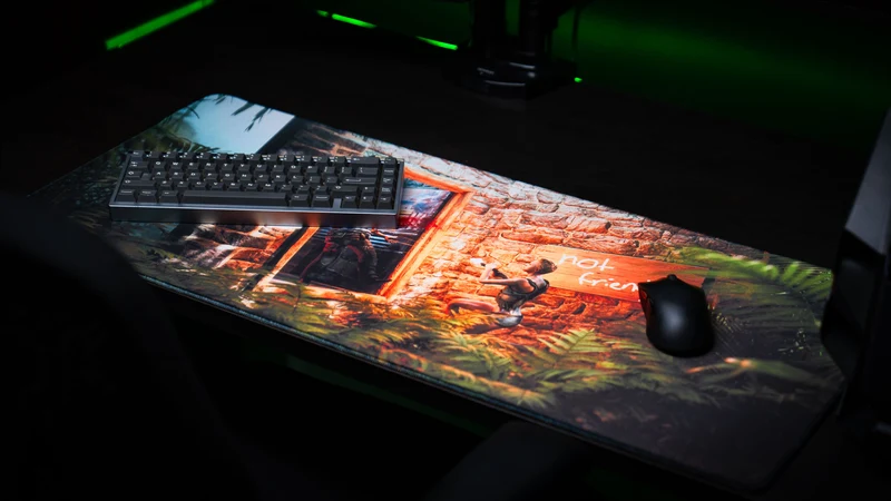"The Doorcamper / Angle 2" — Rackpog Deskmat