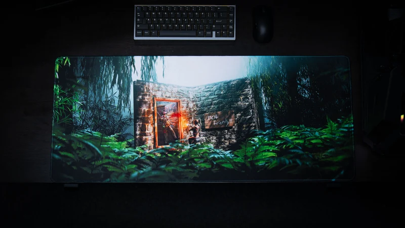 "The Doorcamper / Angle 1" — Rackpog Deskmat