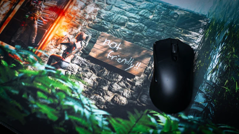 "The Doorcamper / Angle 1" — Rackpog Deskmat