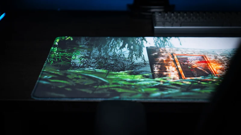 "The Doorcamper / Angle 1" — Rackpog Deskmat