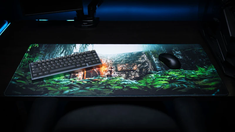 "The Doorcamper / Angle 1" — Rackpog Deskmat