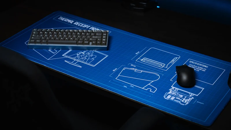 "Receipt Printer Schematics" — Bringus Studios Deskmat