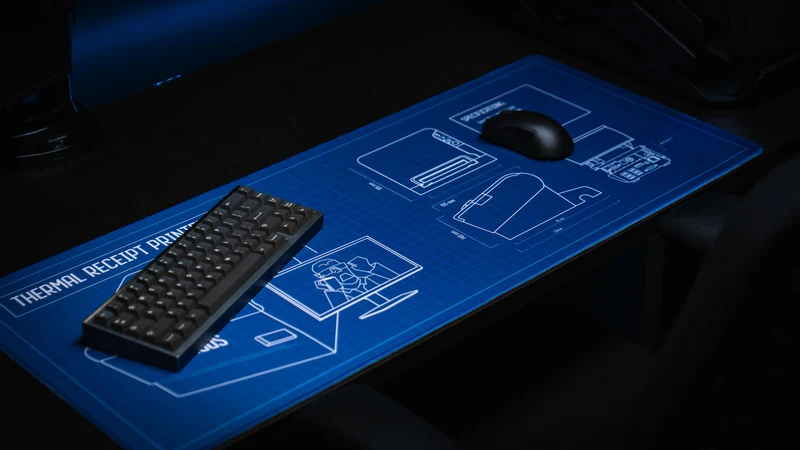 "Receipt Printer Schematics" — Bringus Studios Deskmat