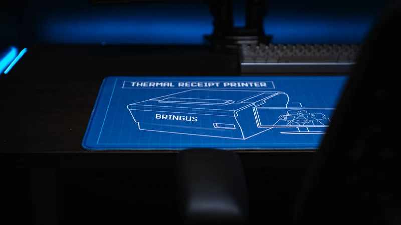 "Receipt Printer Schematics" — Bringus Studios Deskmat