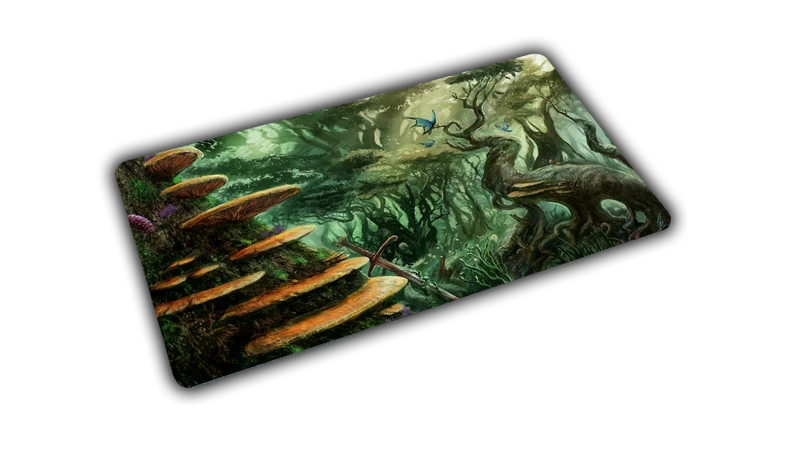 "Swordfall Forest" — Fallen Lands Playmat by Carlos Balarezo