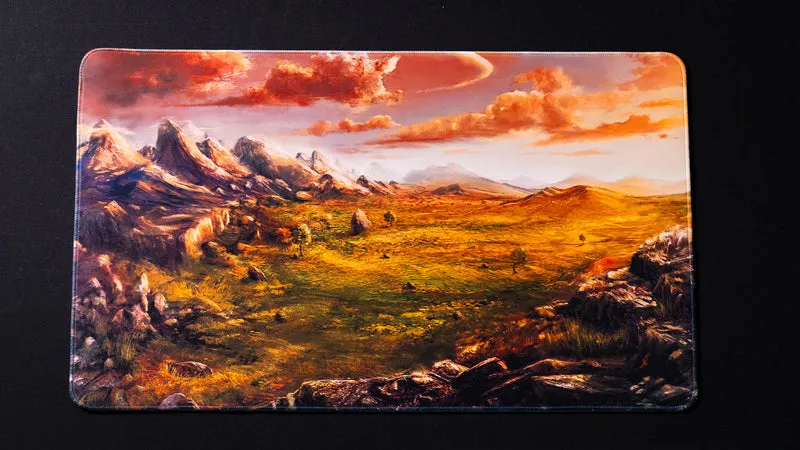"Sunspire Plains" — Fallen Lands Playmat by Carlos Balarezo