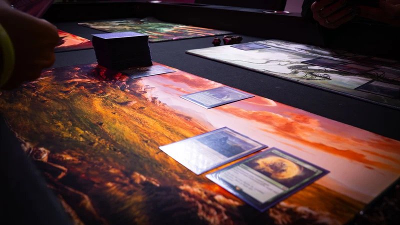 "Sunspire Plains" — Fallen Lands Playmat by Carlos Balarezo