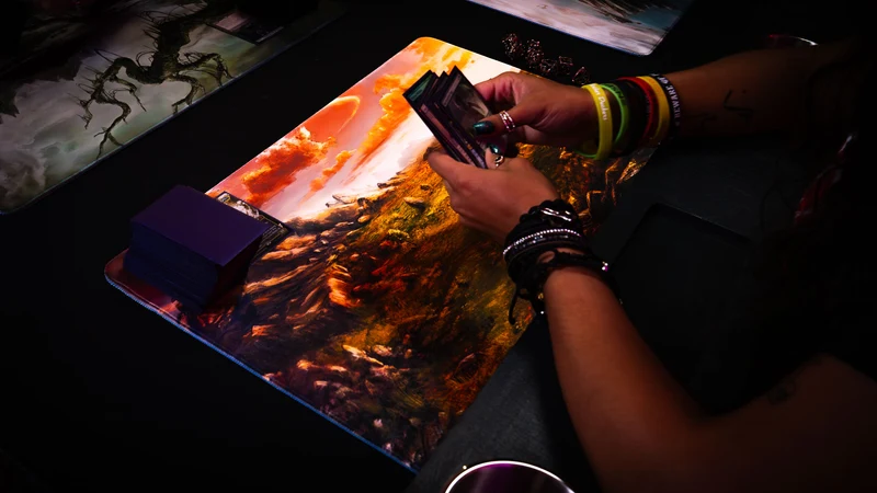 "Sunspire Plains" — Fallen Lands Playmat by Carlos Balarezo