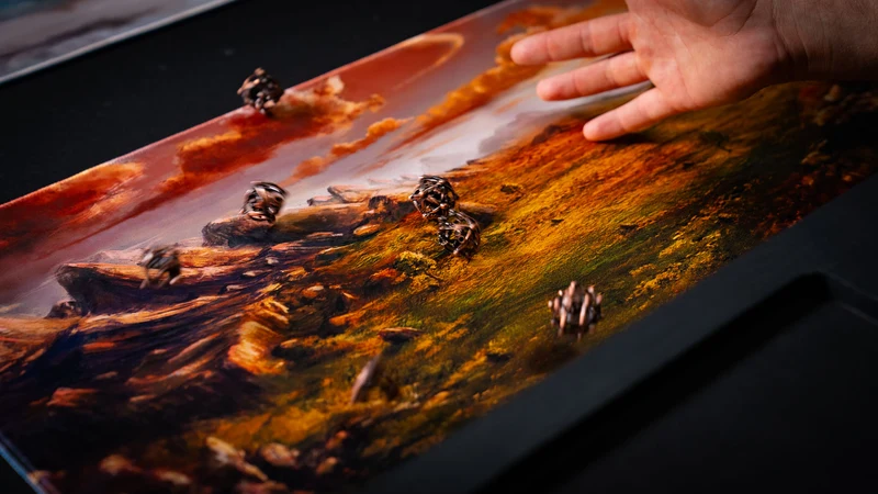 "Sunspire Plains" — Fallen Lands Playmat by Carlos Balarezo