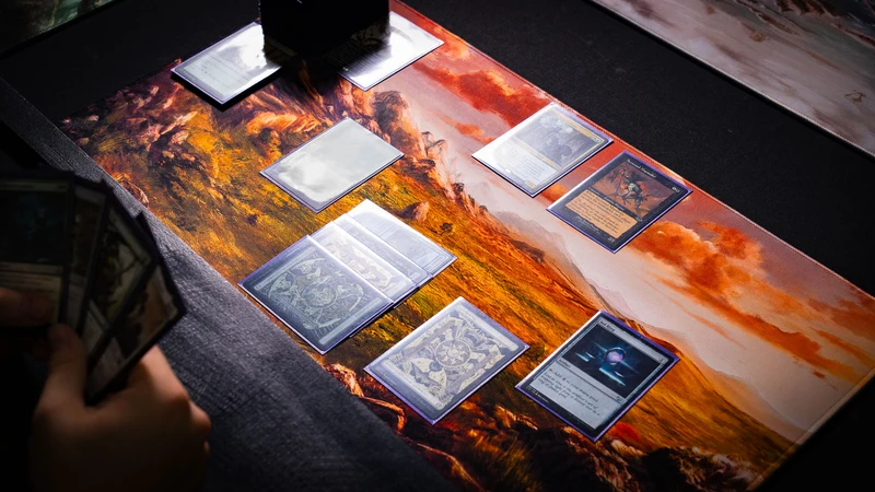 "Sunspire Plains" — Fallen Lands Playmat by Carlos Balarezo