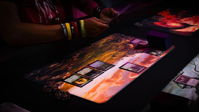 "Sunspire Plains" — Fallen Lands Playmat by Carlos Balarezo