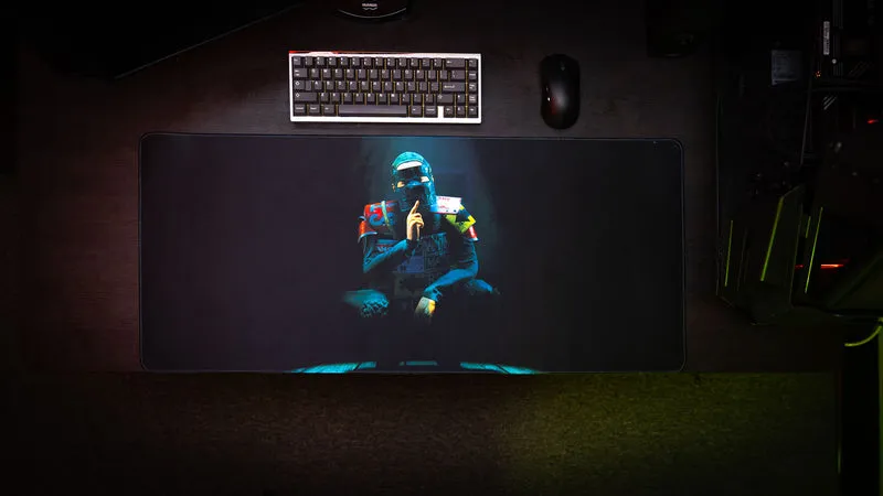 "Shh" — Rust Deskmat