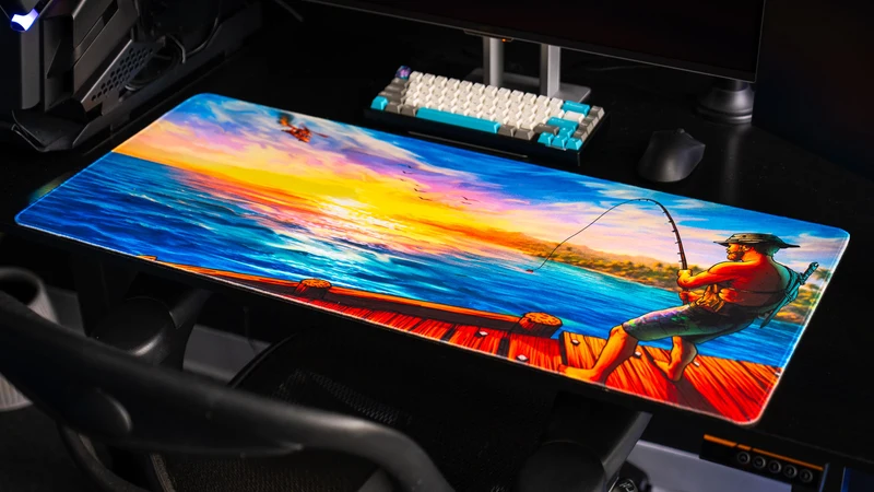 "How do you fish?" — Posty Deskmat