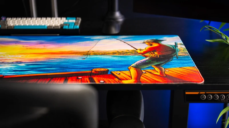 "How do you fish?" — Posty Deskmat
