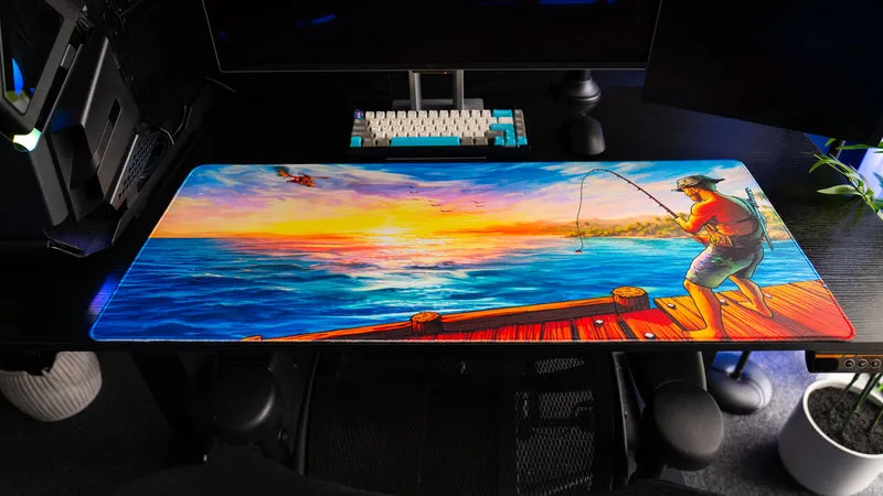 "How do you fish?" — Posty Deskmat