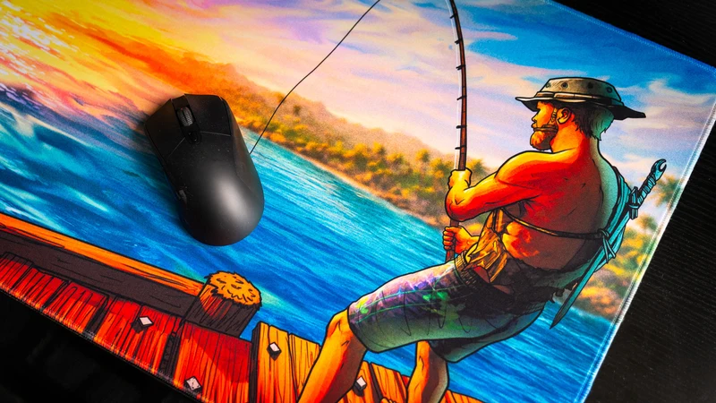 "How do you fish?" — Posty Deskmat