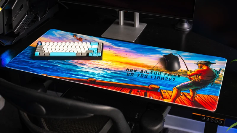 "How do you f@#k do you fish?" — Posty Deskmat