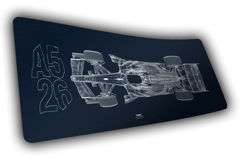 "Blueprint V1" — BWT Alpine F1 Deskmat