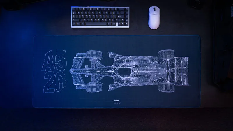 "Blueprint V1" — BWT Alpine F1 Deskmat