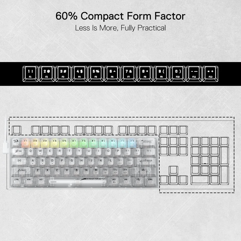 (Open-box) FIZZ K617 SE Full-Transparent Mechanical Keyboard