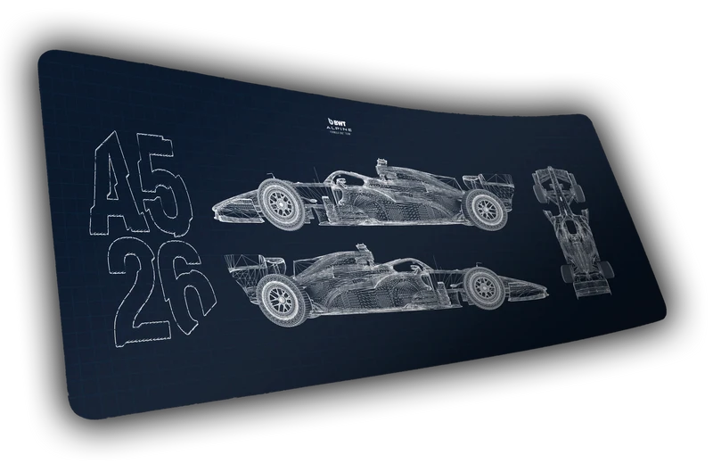 "Blueprint V2" — BWT Alpine F1 Deskmat