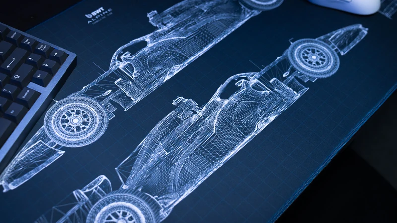 "Blueprint V2" — BWT Alpine F1 Deskmat