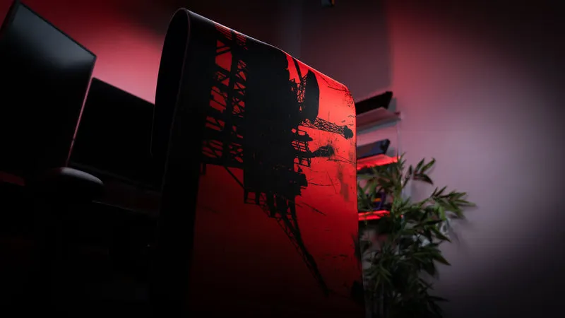 "Oil Rig" II — Rust Deskmat