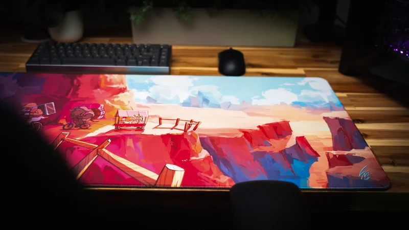 "Meowtain Expedition" — Catscapades Deskmat