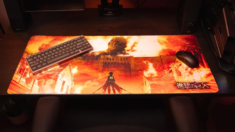 "The Colossals Arrival" — Attack on Titan Deskmat