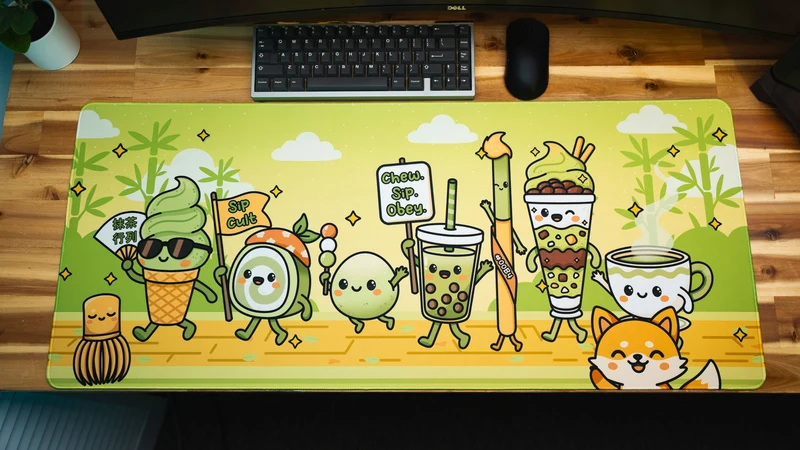 "Sip Cult" — Kawaii Deskmat