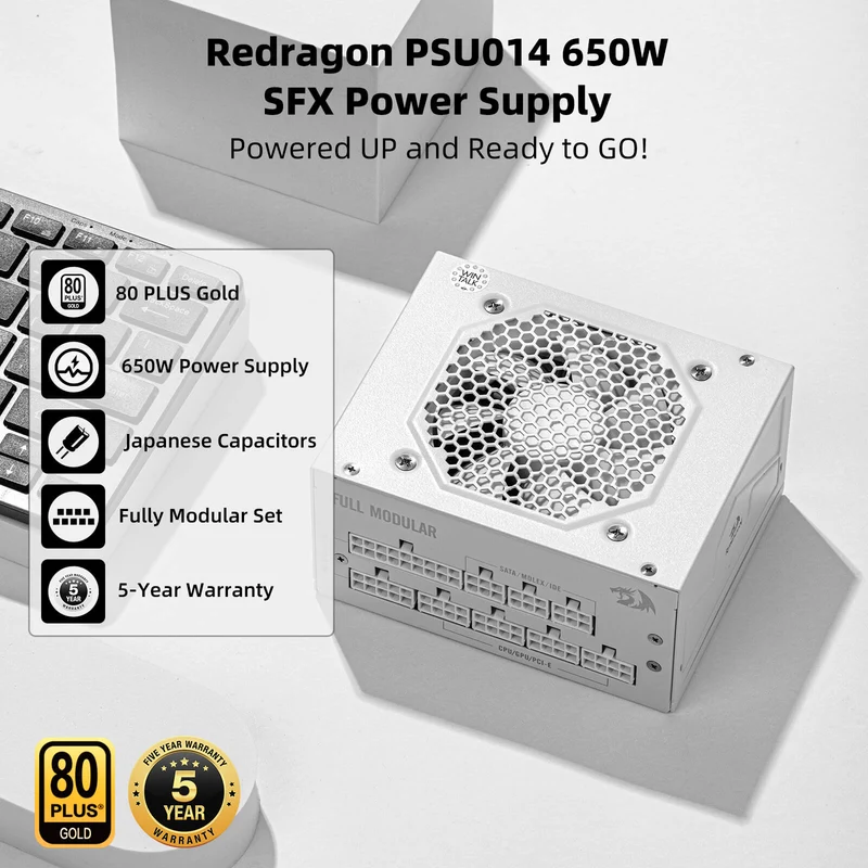 80+ Gold 650 Watt SFX Fully Modular Power Supply