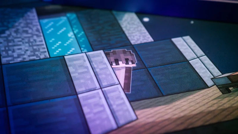 "Floating Islands" — Qbedwars Deskmat