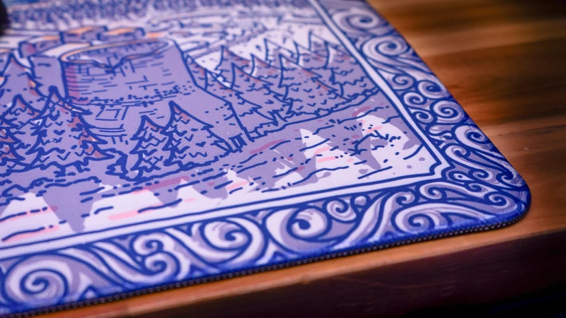 "Porcelain Rug" — Rust Deskmat