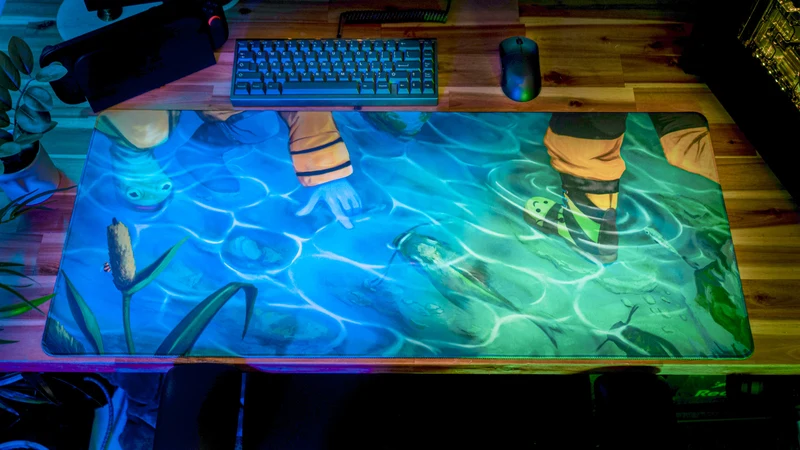 "Down by the RIver" — Rust Deskmat