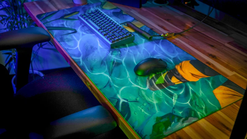 "Down by the RIver" — Rust Deskmat